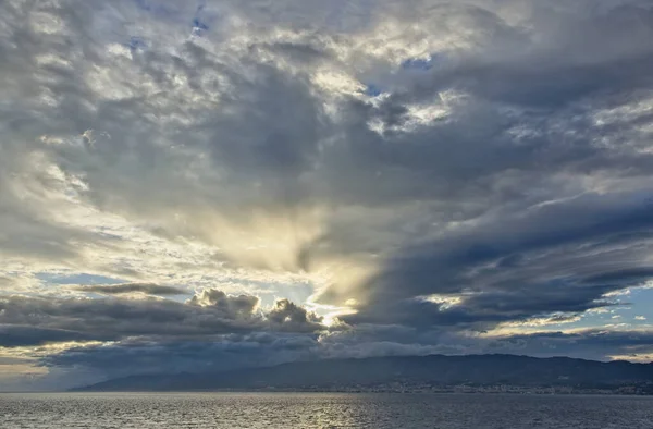 Italia Sicilia Messina Veduta Della Città Della Costa Siciliana Dal — Foto Stock