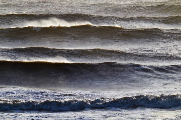 Italia Sicilia Canale Mare Mediterraneo Mosso Inverno — Foto Stock