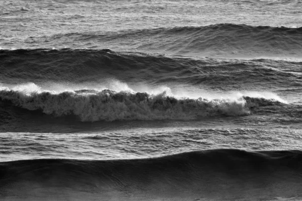 Italie Manche Sicile Mer Méditerranée Agitée Hiver — Photo