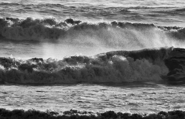 Italia Sicilia Canal Mar Mediterráneo Agitado Invierno — Foto de Stock