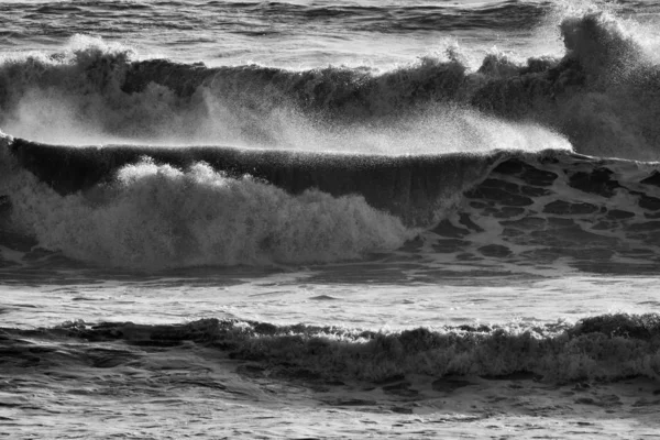 Italia Sicilia Canale Mare Mediterraneo Mosso Inverno — Foto Stock