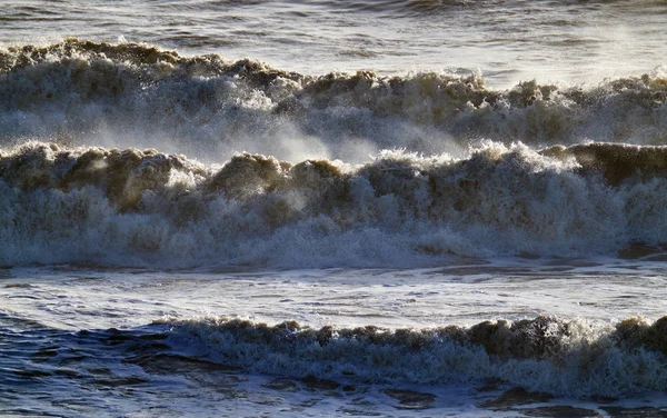 Italia Sicilia Canale Mare Mediterraneo Mosso Inverno — Foto Stock