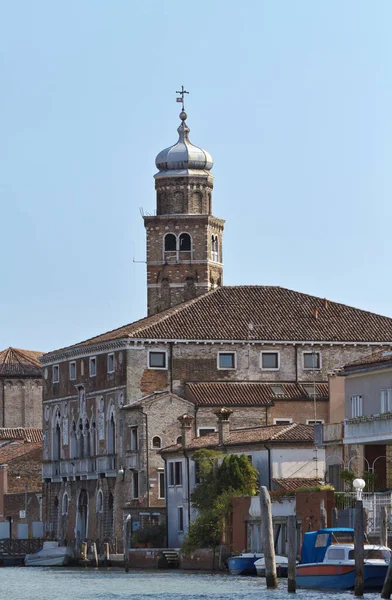 Talya Venedik Murano Adası Biri Eski Bir Çan Kulesi Ada — Stok fotoğraf