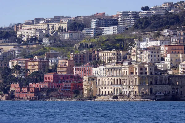 Ιταλία Καμπανία Νάπολη Θέα Της Πόλης Από Θάλασσα — Φωτογραφία Αρχείου