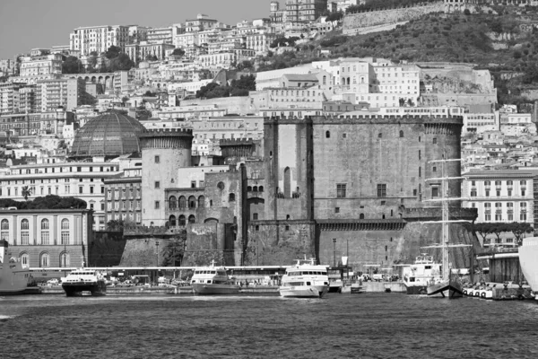 Italien Kampanien Neapel Blick Auf Die Stadt Den Hafen Und — Stockfoto