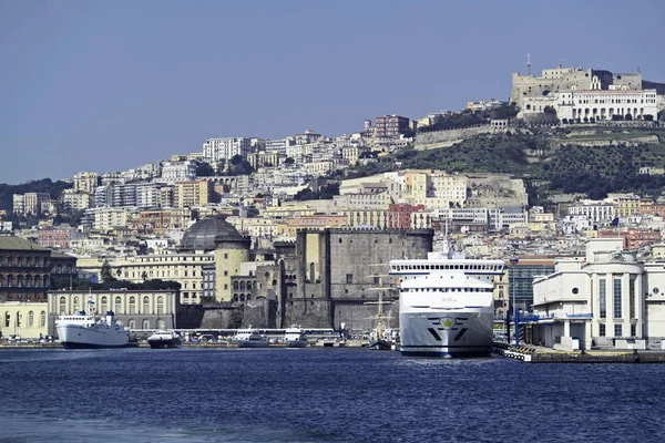 Ιταλία Καμπανία Νάπολη Θέα Στην Πόλη Λιμάνι Και Castel Dell — Φωτογραφία Αρχείου