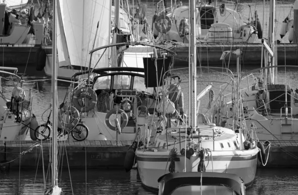 Italie Sicile Méditerranée Marina Ragusa Province Raguse Décembre 2019 Voiliers — Photo