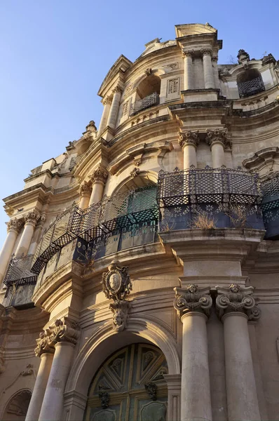 Italy Sicily Scicli Ragusa Province John Baroque Church Facade 18Th — Stock Photo, Image