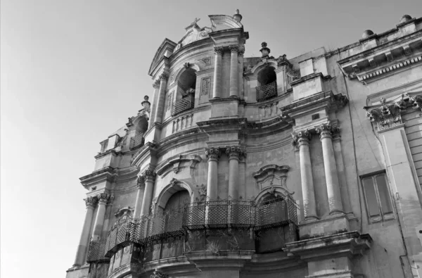 Ιταλία Σικελία Scicli Επαρχία Ragusa Πρόσοψη Εκκλησίας Του Αγίου Ιωάννη — Φωτογραφία Αρχείου