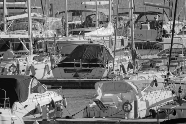 Talya Sicilya Akdeniz Marina Ragusa Ragusa Eyaleti Aralık 2019 Limanda — Stok fotoğraf