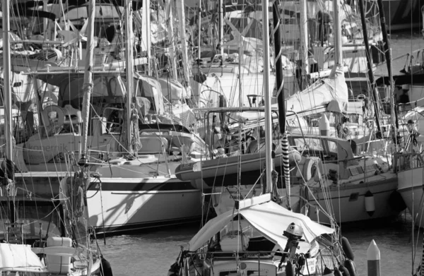 Italien Sizilien Mittelmeer Marina Ragusa Provinz Ragusa Dezember 2019 Luxusyachten — Stockfoto