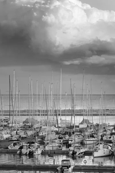 Italien Sizilien Mittelmeer Marina Ragusa Provinz Ragusa Dezember 2019 Motorboote — Stockfoto