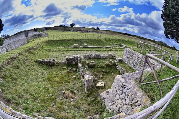 Italia Sicilia Palazzolo Acreide Provincia Siracusa Ruinas Griegas Del Anfiteatro —  Fotos de Stock