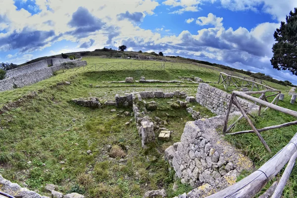 Italien Sizilien Palazzolo Acreide Provinz Syrakus Griechische Amphitheater Ruinen — Stockfoto