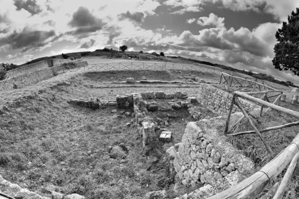 Itália Sicília Palazzolo Acreide Província Siracusa Ruínas Anfiteatro Grego — Fotografia de Stock