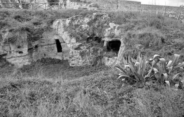 Italia Sicilia Palazzolo Acreide Provincia Siracusa Ruinas Griegas Del Anfiteatro — Foto de Stock