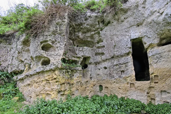 Itália Sicília Palazzolo Acreide Província Siracusa Ruínas Anfiteatro Grego Vista — Fotografia de Stock