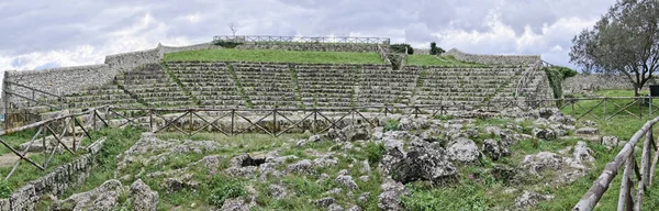 Talya Sicilya Palazzolo Acreide Syracuse Eyaleti Yunan Amfitiyatro Kalıntıları — Stok fotoğraf