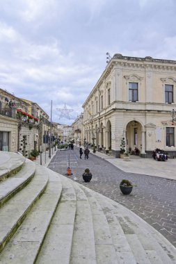 İtalya, Sicilya, Sicilya, Palazzolo Acreide (Syracuse Eyaleti); 29 Aralık 2019.