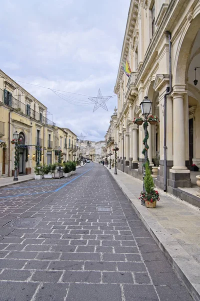 Itálie Sicílie Palazzolo Acreide Provincie Syracuse Prosince 2019 Lidé Paláce — Stock fotografie