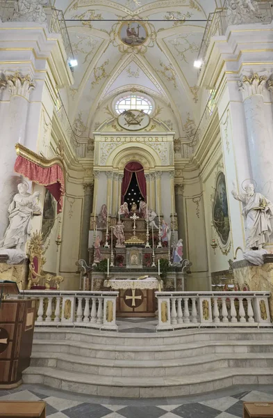 Italy Sicily Palazzolo Acreide Syracuse Province December 2019 Sebastian Cathedral — Stock Photo, Image