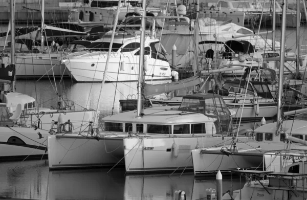 Italien Sizilien Mittelmeer Marina Ragusa Provinz Ragusa Januar 2020 Luxusyachten — Stockfoto