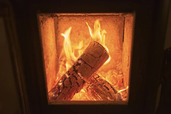 Firewood Burning Stove — Stock Photo, Image