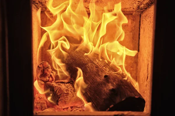Bentuk Bentuk Api Pembakaran Kayu Bakar Kompor — Stok Foto