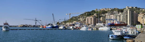 Italien Medelhavet Sicilien Licata Provinsen Agrigento Januari 2020 Över Hamnen — Stockfoto