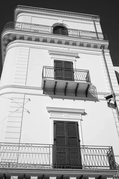 Italia Sisilia Licata Provinsi Agrigento Fasad Istana Liberty Dan Balkon — Stok Foto