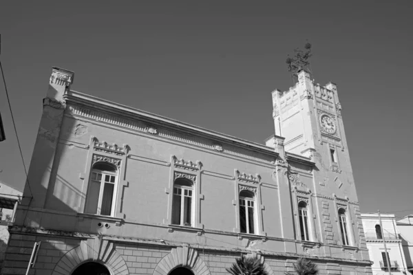 Itália Sicília Licata Província Agrigento Fachada Palácio Liberty Centro Cidade — Fotografia de Stock