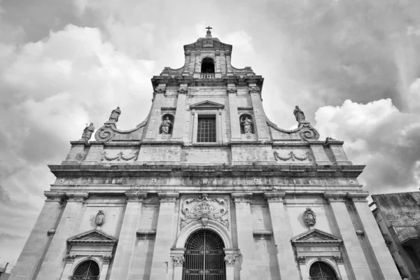 Italien Sicilien Comiso Ragusaprovinsen Över Santa Maria Delle Stelles Kyrkofasad — Stockfoto