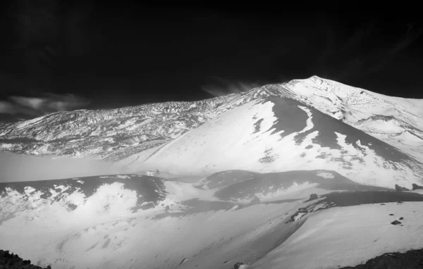 Olaszország Szicília Kilátás Vulkán Etna Egyik Silvestri Kráter — Stock Fotó