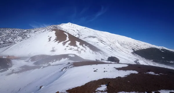 stock image Italy, Sicily, view of the volcano Etna with snow from one of the Silvestri craters