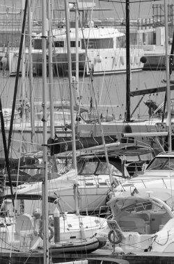 Italy, Sicily, Mediterranean sea, Marina di Ragusa (Ragusa Province); 14 February 2020, luxury yachts in the port - EDITORIAL