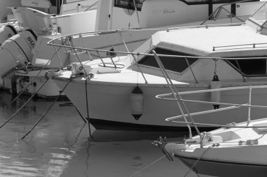 Italy, Sicily, Mediterranean sea, Marina di Ragusa (Ragusa Province); 15 February 2020, luxury yachts in the port - EDITORIAL
