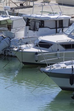 Italy, Sicily, Mediterranean sea, Marina di Ragusa (Ragusa Province); 15 February 2020, luxury yachts in the port - EDITORIAL