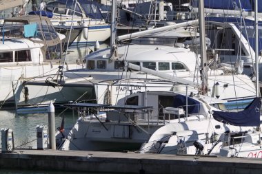 Italy, Sicily, Mediterranean sea, Marina di Ragusa (Ragusa Province); 15 February 2020, luxury yachts in the port - EDITORIAL
