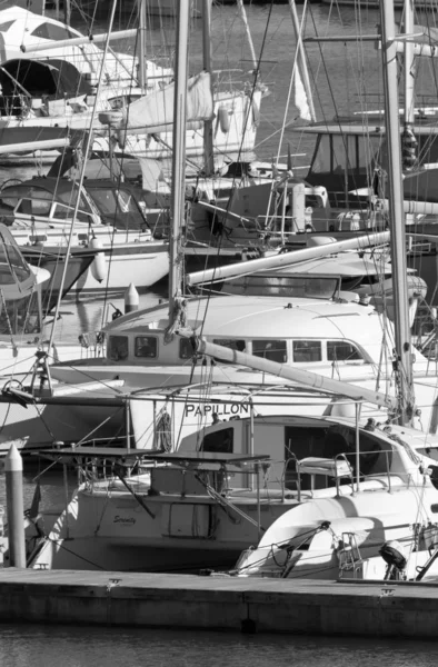Italien Sizilien Mittelmeer Marina Ragusa Provinz Ragusa Februar 2020 Luxusyachten — Stockfoto