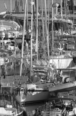Italy, Sicily, Mediterranean sea, Marina di Ragusa (Ragusa Province); 15 February 2020, sailing boats in the port - EDITORIAL