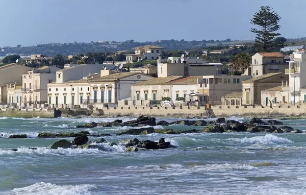 Italië Sicilië Middellandse Zee Donnalucata Provincie Ragusa Oude Huizen Aan — Stockfoto