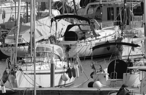 Italie Sicile Méditerranée Marina Ragusa Province Raguse Février 2020 Yachts — Photo