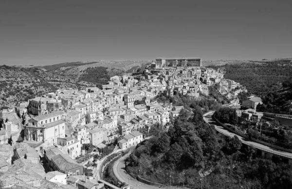 Talya Sicilya Ragusa Bla Barok Kasabasının Panoramik Manzarası — Stok fotoğraf