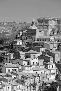 İtalya, Sicilya, Ragusa İbla, Barok şehri manzaralı.