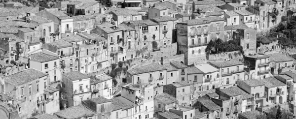 Włochy Sycylia Ragusa Ibla Stare Kamienne Domy Barokowego Miasta — Zdjęcie stockowe