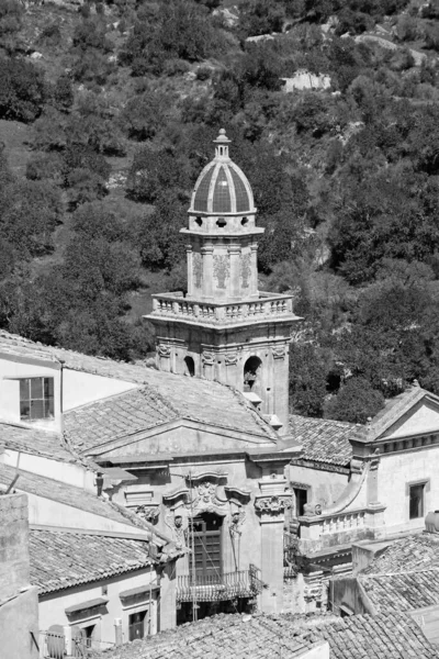 Olaszország Szicília Ragusa Ibla Kilátás Barokk Városra — Stock Fotó