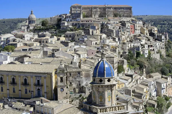 Italia Sicilia Ragusa Ibla Vista Panoramica Sulla Città Barocca — Foto Stock