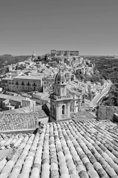 意大利 西西里 Ragusa Ibla 巴洛克城全景 — 图库照片