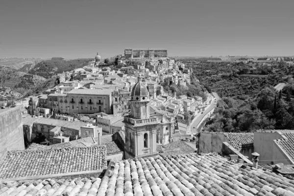 Italia Sisilia Ragusa Ibla Panoraamanäköala Barokkikaupunkiin — kuvapankkivalokuva