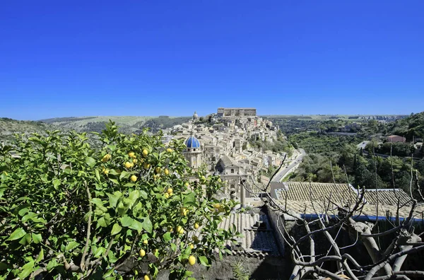 Italia Sicilia Ragusa Ibla Vista Panorámica Ciudad Barroca — Foto de Stock